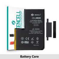 Greencell Standard Capacity iPhone 12 mini | 12 | 12 Pro | 13 Pro | 11 | 14 Pro | 13 | 14 | 12 Pro Max | 11 Pro Max | 13 Pro Max | 14 Plus | 13 mini | 11 Pro | 14 Pro Max Replacement Battery Core with Adhesive Strips Greencell Standard Capacity iPhone 12 mini | 12 | 12 Pro | 13 Pro | 11 | 14 Pro | 13 | 14 | 12 Pro Max | 11 Pro Max | 13 Pro Max | 14 Plus | 13 mini | 11 Pro | 14 Pro Max Replacement Battery Core with Adhesive Strips